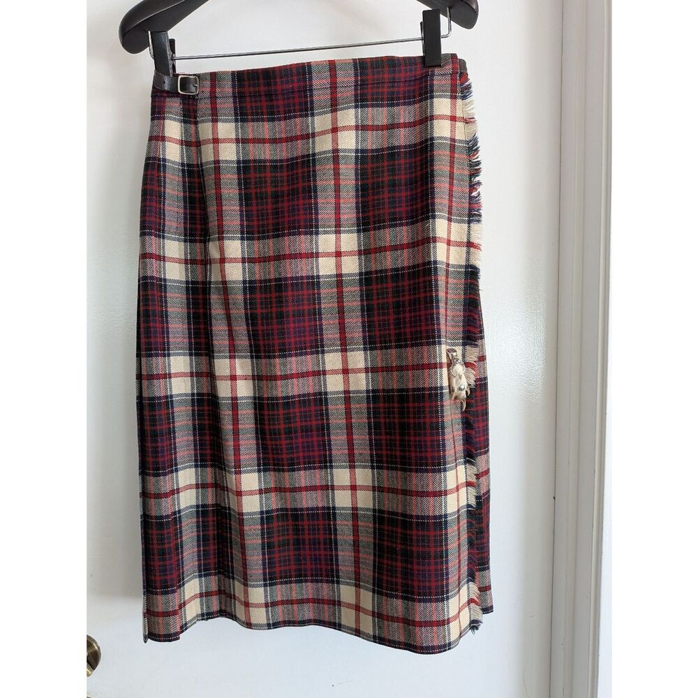 Vintage Size 14.Jedburgh Kiltmakers Scotland Women'Classic Tartan Wrap Skirt